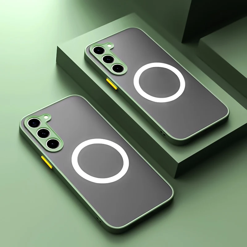 Shockproof Armor Magnetic Translucent Phone Case