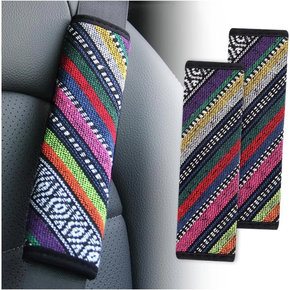 Genuine Cowhide Leather Seat Belt Cover - Adjustable Shoulder Pad For Cars & Bags