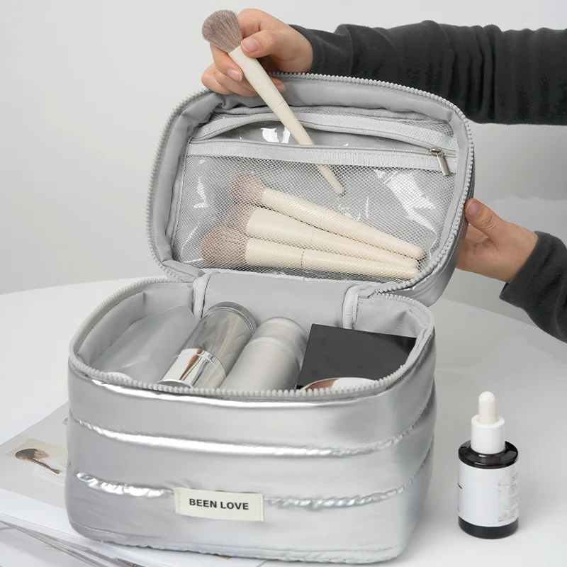 New Makeup Bag Women's Large Capacity Portable Cosmetics Skin Care Storage T ravel Toilery Bag 3
