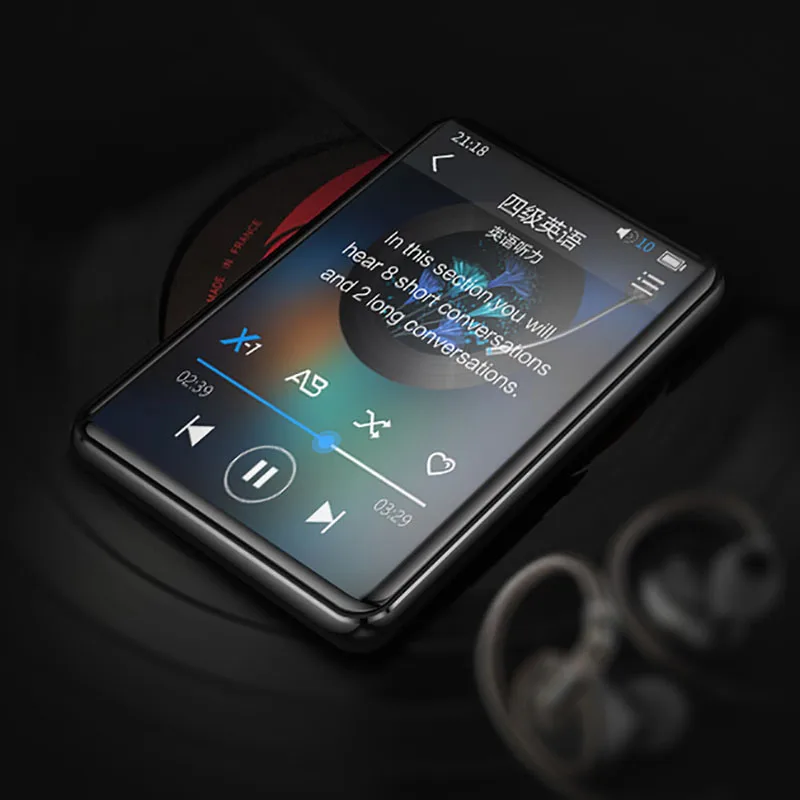 Benjie X5 Bluetooth 5.0 MP4 Player Built-in Speaker Full HD 2.5inch Color Touch Screen Lossless Music HIFI Player mp4 player music player mini media player