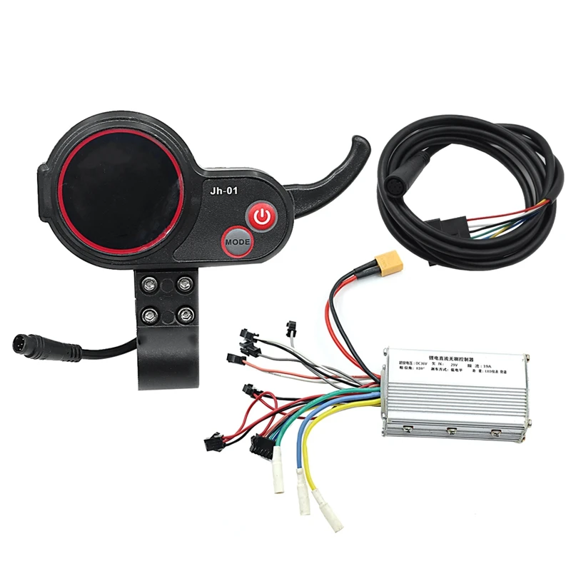 

JH-01 Meter Dashboard LCD Display 6PIN+36V 19A Brushless Controller Without Hall For Electric Scooter E Bike Accessories