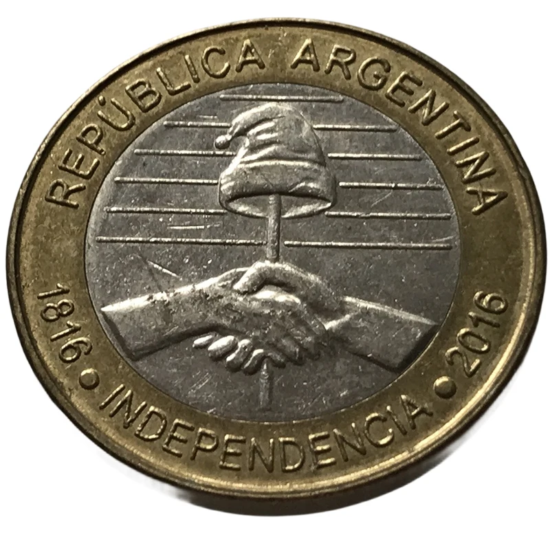 200 ° Anniversario Dell'Indipendenza Dell'Argentina Nel 2016 Moneta Commemorativa Bicolore Da 2 Pesi 24. 5Mm