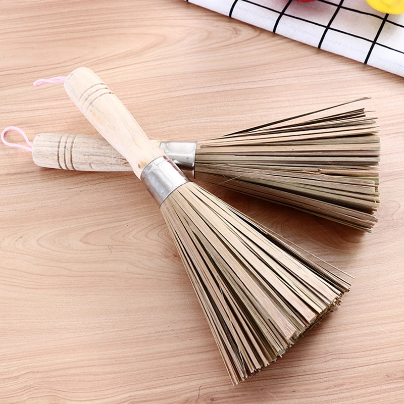 Household Kitchen Clean Tools Bamboo Cleaning Brush Pot Brush Wok Cleaning  Whisk Brush Cleaning Tools Home Bamboo Brush