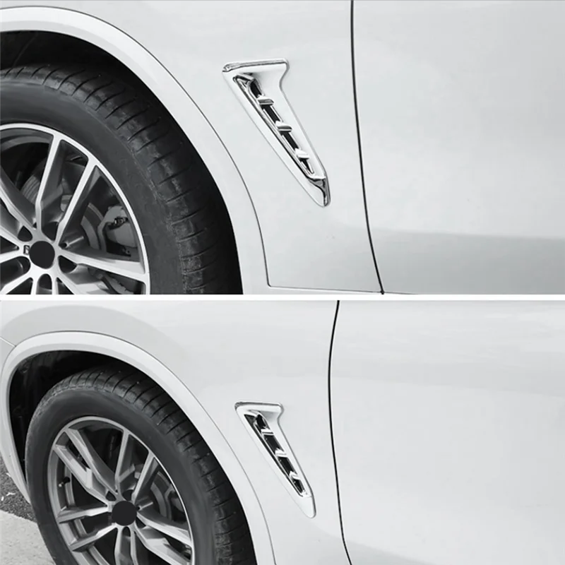 BMW X3 G01 X4 G02 2018-2024 자동차 스타일링 벤트 펜더 액세서리 카본 파이버 1쌍 앞쪽 펜더 에어 아울렛 커버 트림