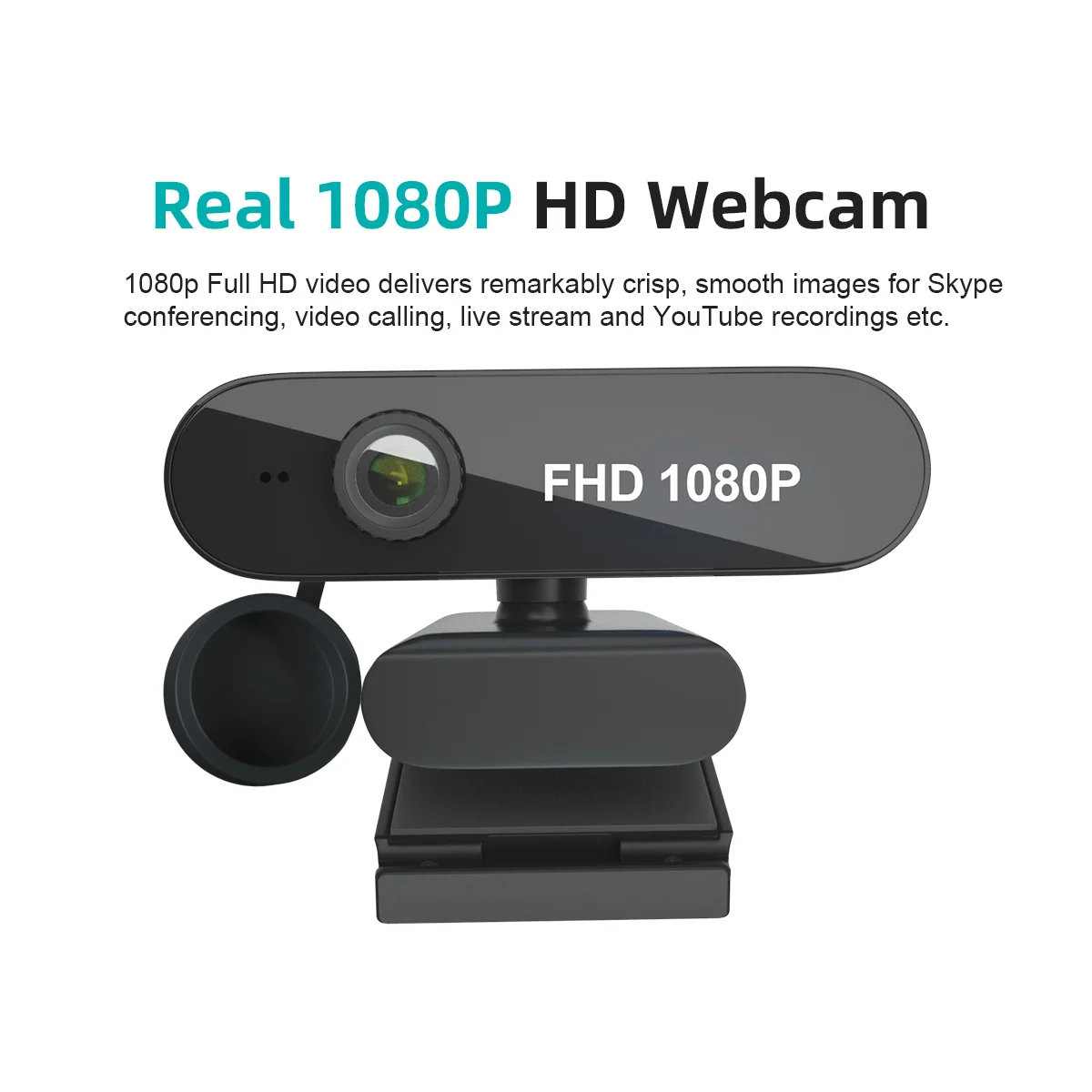 

Full HD 1080P USB Webcam Beauty Effect Auto Focus Zoom Cam For Online Teaching Video Business Meeting Video with Microphone
