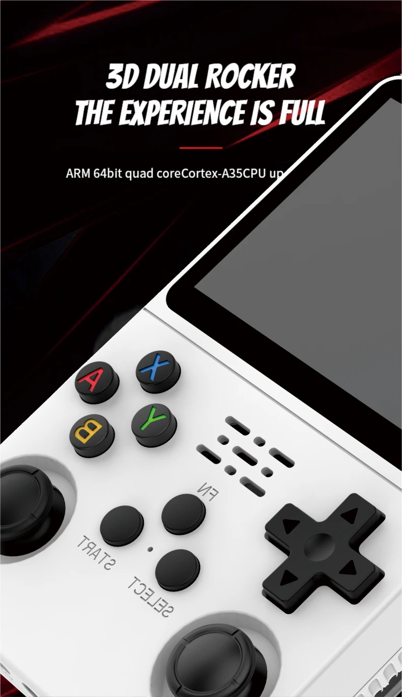 Console R36S Portable Retro - 128 Go - Écran IPS 3,5" - 40 000+ Jeux Classiques - Batterie 3500 MAh - Linux