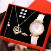 New 10pcs Set Watches Women Leather Band Ladies Watch Simple Casual Womens Analog WristWatch Gift Montre Femme 1