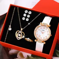 New 10pcs Set Watches Women Leather Band Ladies Watch Simple Casual Womens Analog WristWatch Gift Montre Femme 1