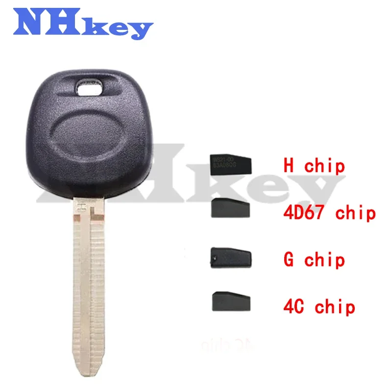 

NHKEY For TOYOTA Corolla Camry 4Runner HiAce Highlander RAV4 with 4C/4D67/G/H chip Uncut TOY43 Transponder Ignition Blank Key