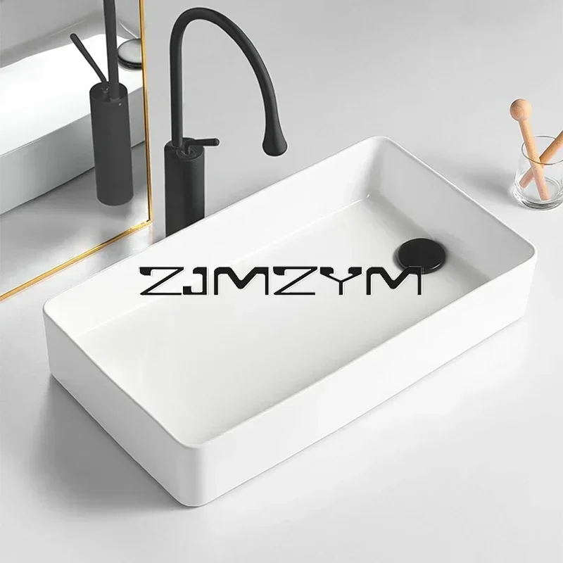 Rectangular Table Basin Household Wash Basin Balcony Washing Machine Left and Right Side Drain Water Deepening Washbasin