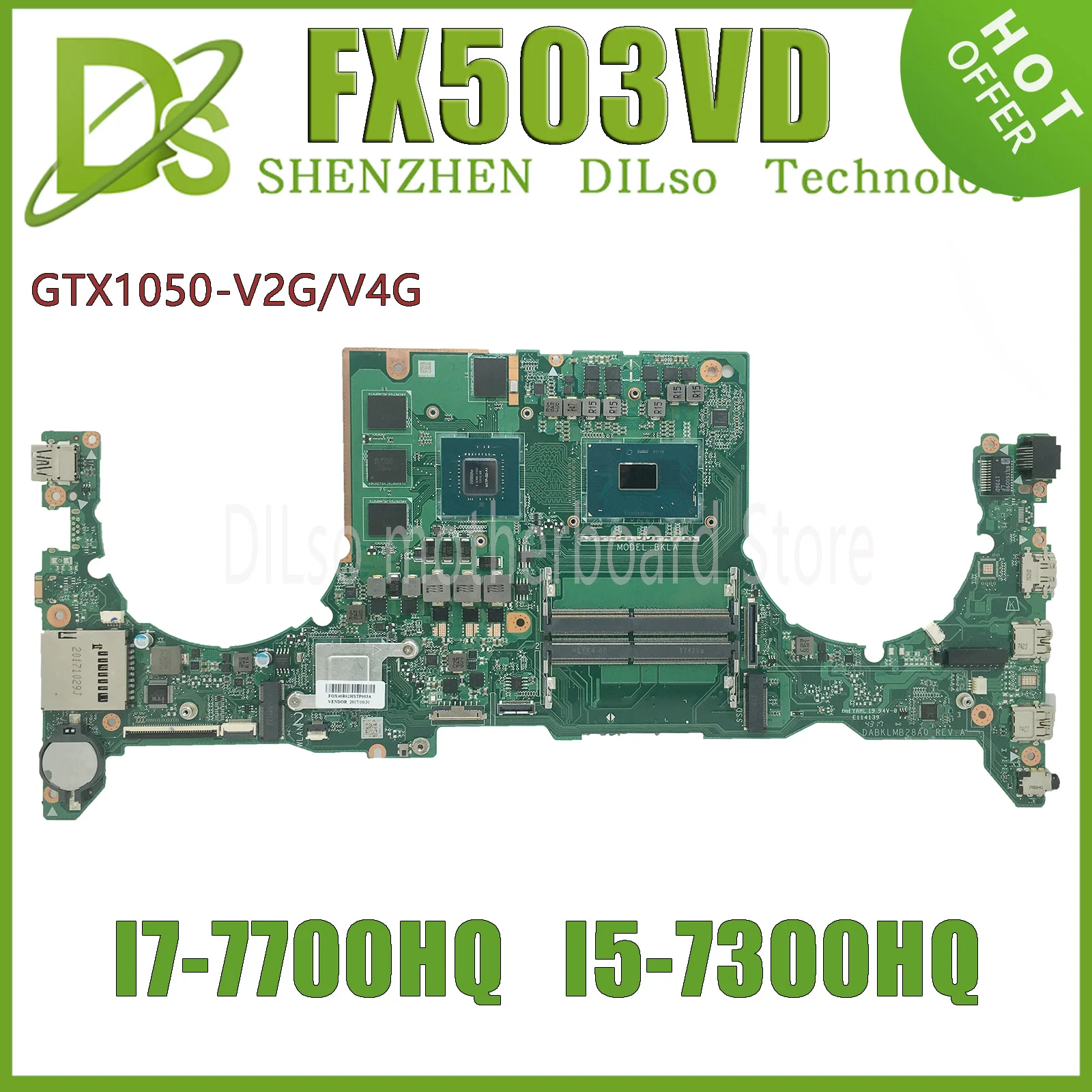 KEFUFX503VDMotherboardForASUSFX503FX63VGL503VDDABKLMB28A0