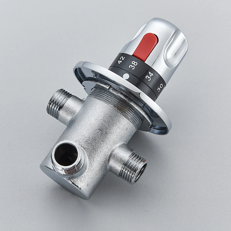 Thermostatic Mixing Valve Thermostatic 38 Connector G1/2 Ceramic Cartridges Tap Control Mixing Water Temperature Control Valve Bathroom Accessories