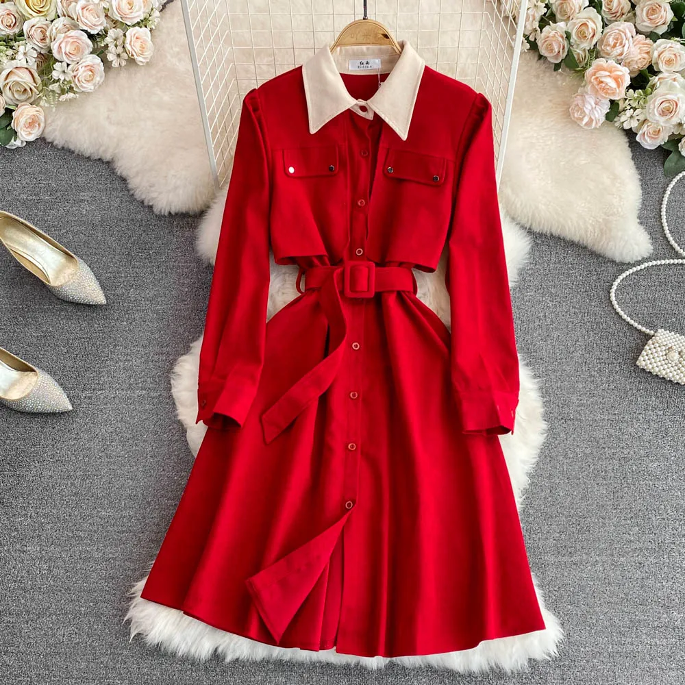 princess polly baby blue dress Polo Ralph Lauren Cotton Corduroy A-Line Shirtdress main image 1
