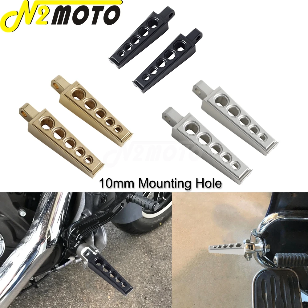 

Passenger Rider Highway Foot Peg Footrest Mount 10mm For Harley Honda Suzuki Yamaha BMW Chopper Bobber Scrambler Footpeg Pedals