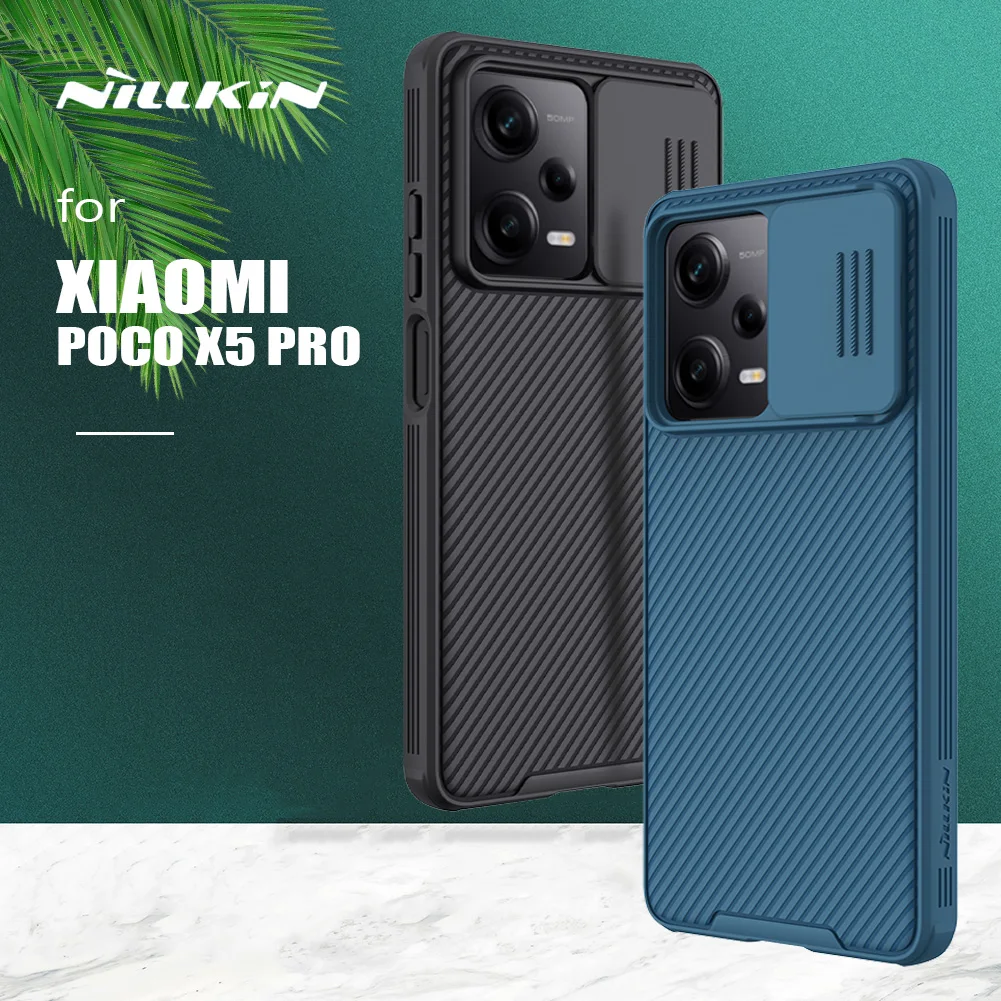 Чехол для Xiaomi Poco X5 Pro 5G, чехол Nillkin CamShield, Ультратонкий чехол для скользящей камеры для Xiaomi Poco X5 X5 Pro, задняя крышка для объектива