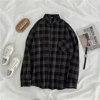 Autumn/Winter Retro Long Sleeve Plaid Shirt Korean Fashion Versatile Autumn Plaid Shirt Loose Versatile Top - Image 2