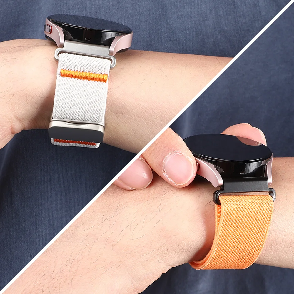 Universal 22mm Elastic Magnetic Nylon Loop Watch Band - Premium Replacement Strap Accessory