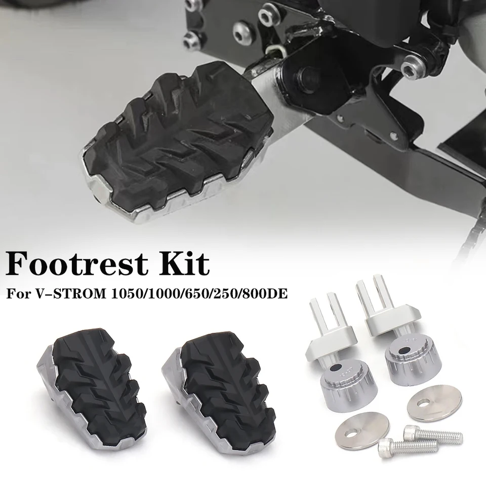 Xitomer Foot Peg Lowering Kit For Suzuki DL650 V-Strom 650 (2004-2024) – Black Anodized Aluminum