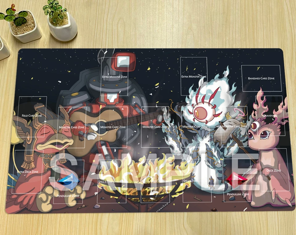 YuGiOh Rescue-ACE Hydrant Playmat Snake-Eyes Poplar TCG Mat CCG