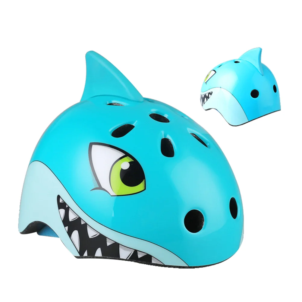 

Childrens Bike Bicycle Helmet Children Sports Helmet 3D Cartoon Shark Helmets for Skating Cycling Riding