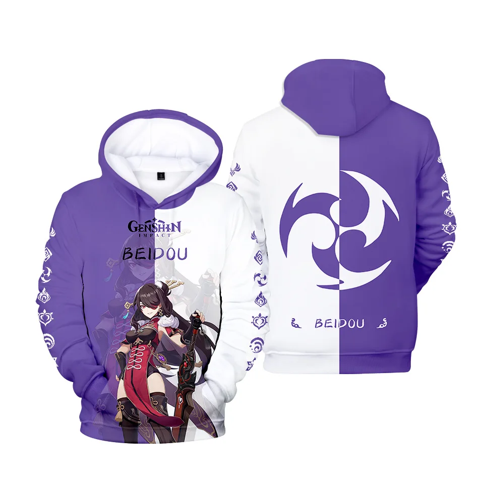New Creative Genshin Impact Hoodies Sweatshirt Women Men Spring Autumn Hip hop Hooded Fashion Streetwear Clothes