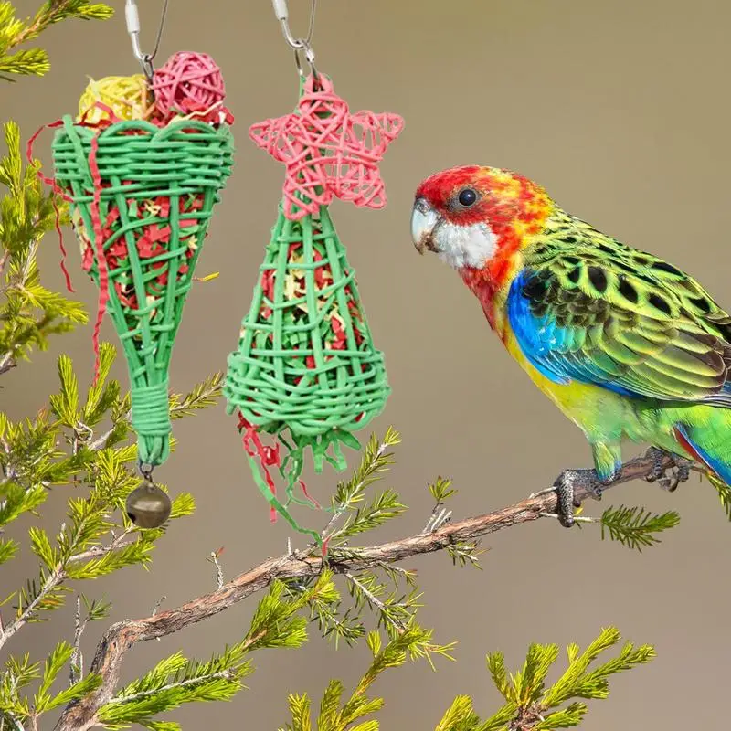 

Игрушки Conure для клетки, интеллектуальные игрушки для фигурок с конусом, легко жевать и захватывать птиц, жевательные игрушки для птиц, игрушки для клетки