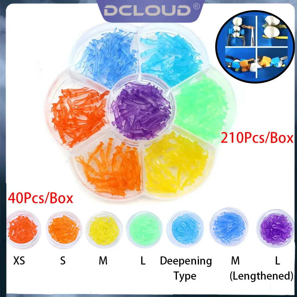 DCLOUD 치과 일회용 플라스틱 웨지 다이아몬드 웨지, 치간 간격 웨지 매트릭스, 적응형 치과 의사 재료, 40/210 개