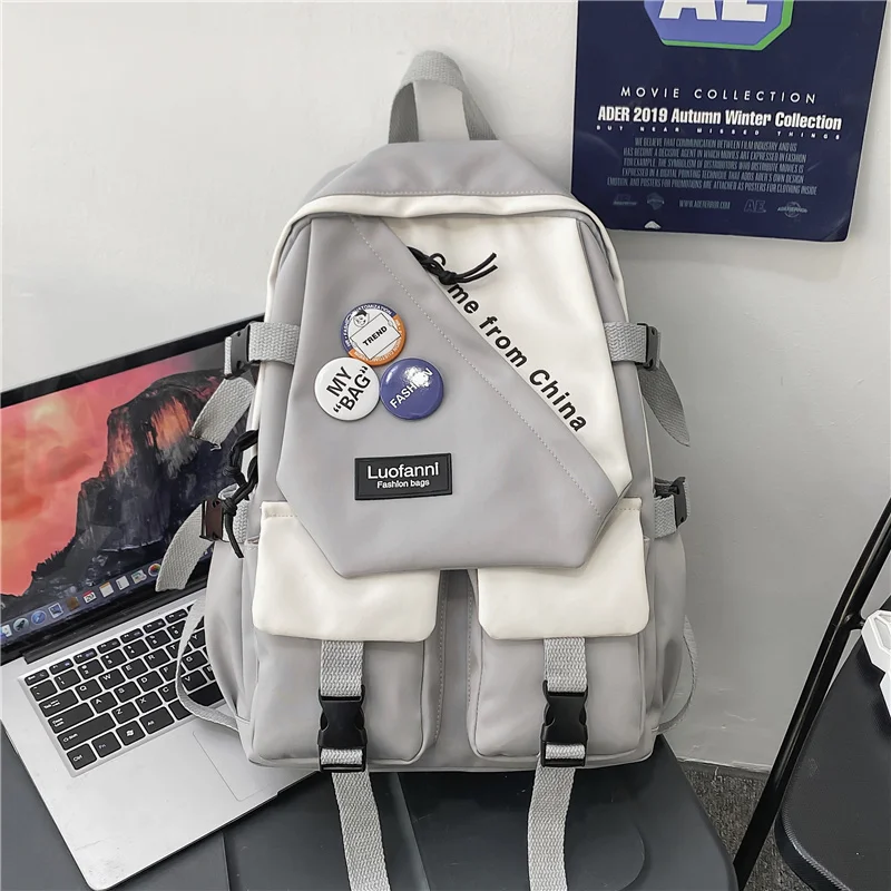 

Backpack female Korean design sense of niche backpack middle and high school students versatile large capacity backpack female