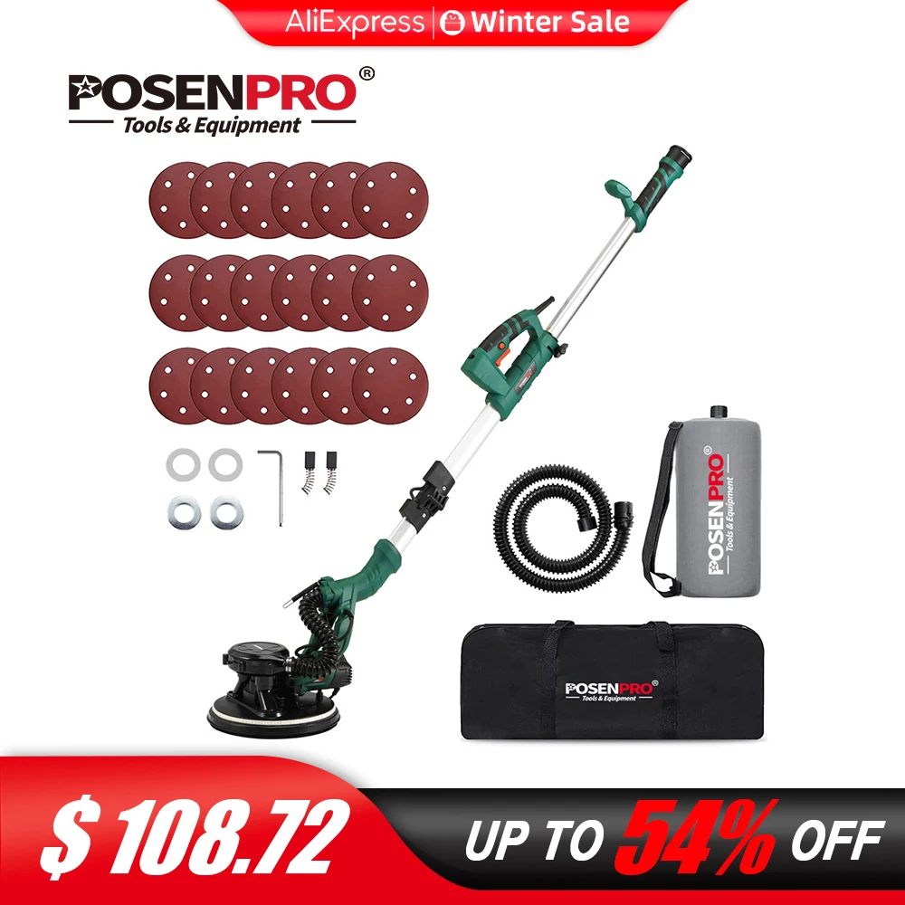 215MMElectricDrywallSanderPoleWallPolisher810WDryWallSander