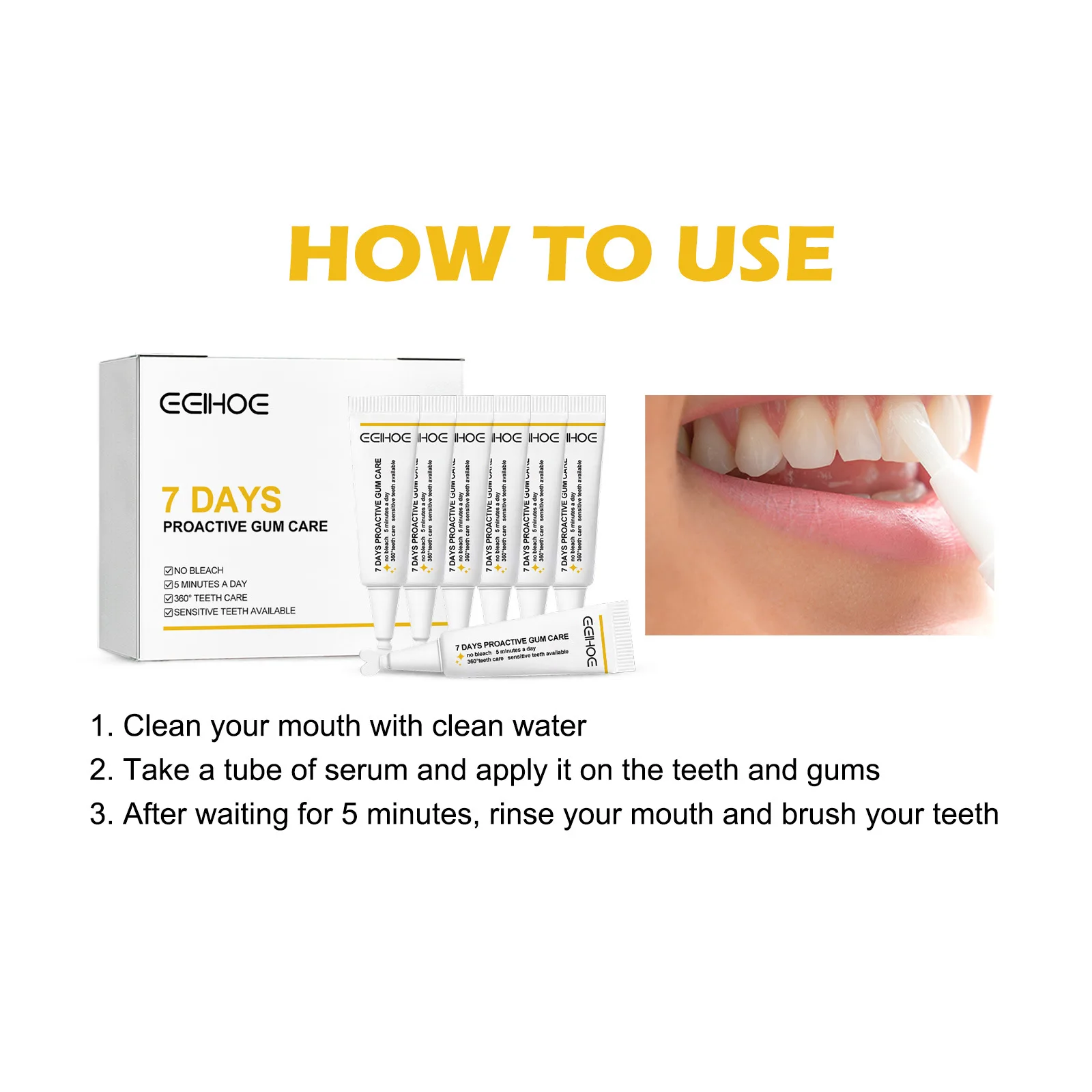 7 Days Rapid Repair Gums Serum Instant Soothing Gel Gum Repair Artifact Relieve Tooth Allergy Dental Caries Cleaning Toothpaste