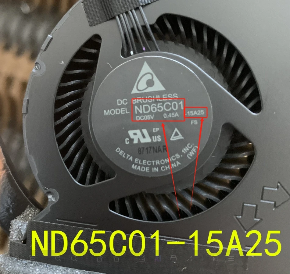 New laptop CPU cooling fan Cooler Notebook PC for MODEL ND65C01-15A26 ND65C01-15A25 DC5V