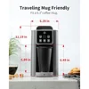 Single Serve Coffee Maker with Bold Setting Hot & Iced Coffee Brewer K Cup and Grounds Compatible 6-14 Oz Sizes 50 Oz Removable 6