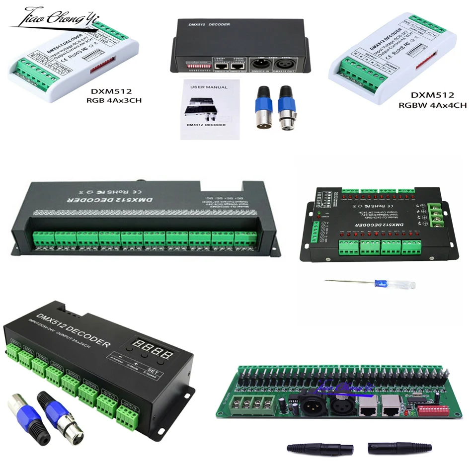 DMX512 RGB RGBW LED controller 3/4/6/12/ 24CH 30CH 30 Channel 2A 3A 5A ...
