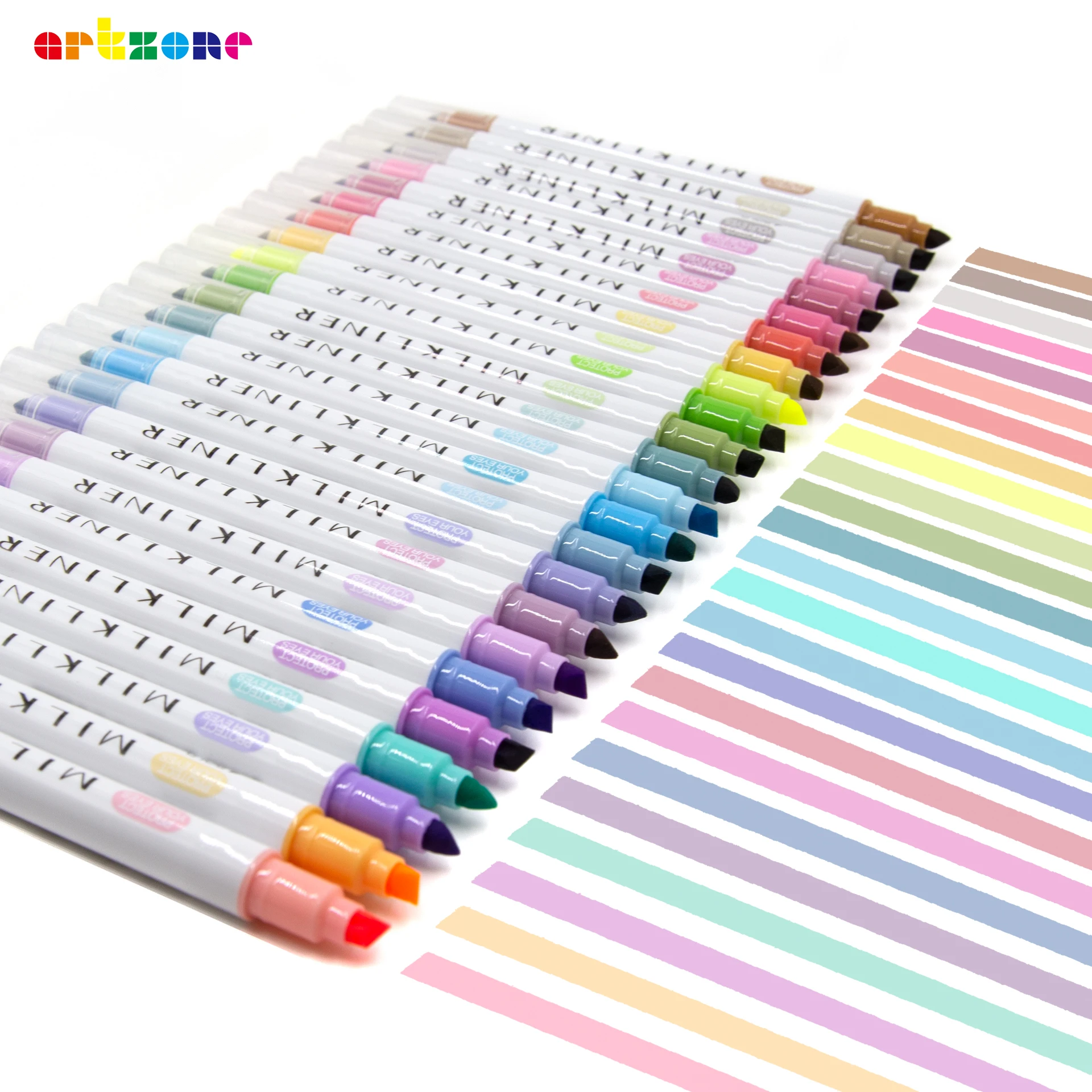 24Pcs Painting Set Glitter Highlighter Markers Pen Pastel Drawing Writing  Pen for Student School Office Supplies Cute Stationery - AliExpress