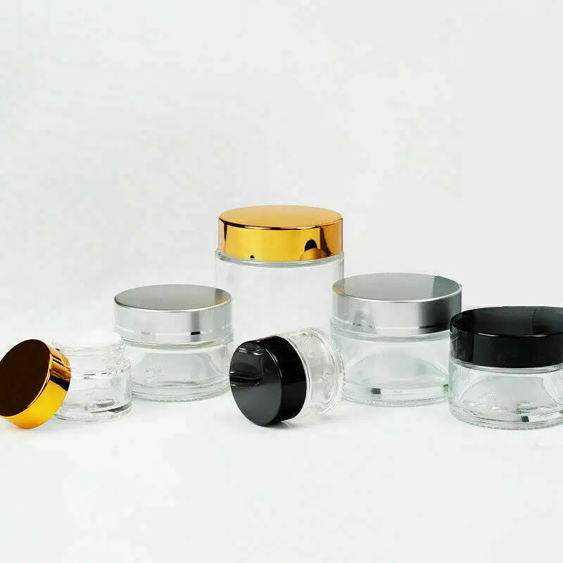 

Glass Refillable Bottle Empty Cosmetic Jar Nail Mask Cream Container
