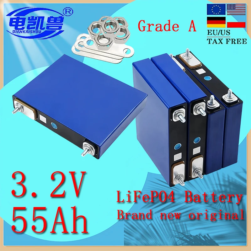 

LiFePO4 55Ah 3.2V battery Lithium iron phosphate batteries for 12V 24V 3C Motorcycle Car Motor Modification Duty-free new