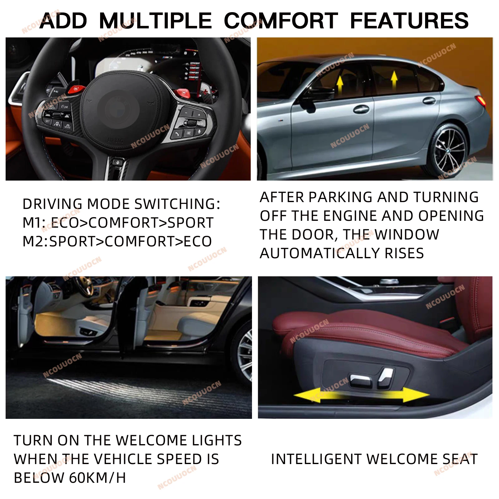 Steering Wheel Switch Module Modified T-shaped Steering Wheel M1 M2 Button Sports Mode Driving Switch Module For BMW G20 22 26 42 30 32 01 02 05 06 08 M3 4 5