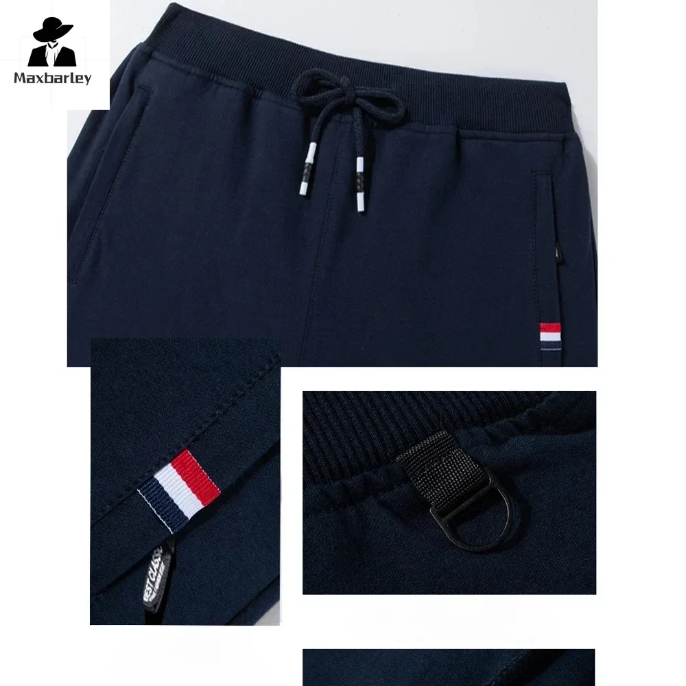 Spring and Autumn Men's Pure Cotton Sport Jogging Trousers Simple Outdoor Middle-aged Hiking Travel Casual