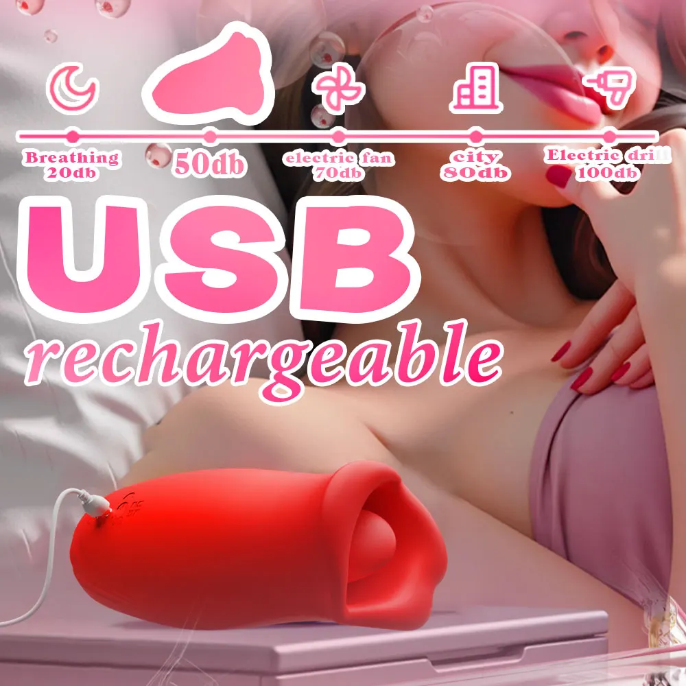 Adult Sex Toys Vibrator with Tongue Licking Couple Sex Toy G Spot Clitoral Vibrator for Women Toys for Woman Couple Tools