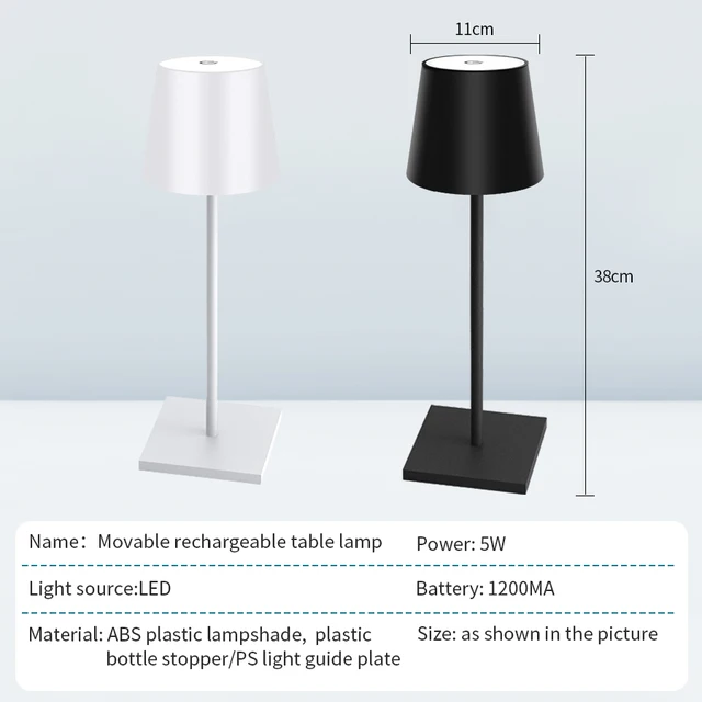 Lampe LED de Table Rechargeable avec Joli Tactile, Éclairage d'Ambiance Décoratif, 3 Intensité Réglable, pour Bar Club 2