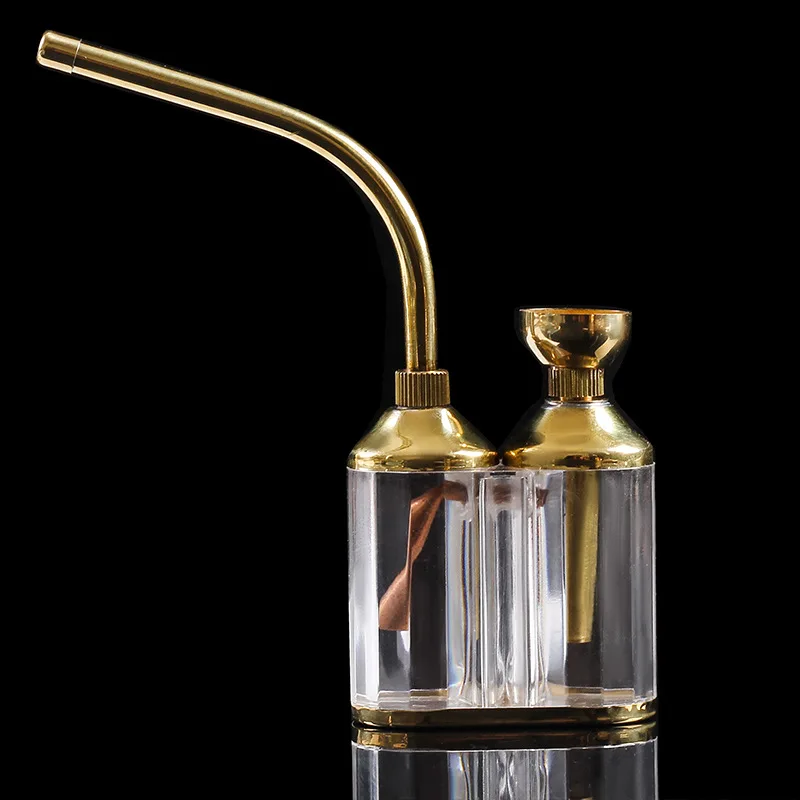 

Dual Purpose Old Style Hookah mouthpieces Double tube water filtration Smoke Pipe Washable Recyclable Cigarette Holder Men Gift
