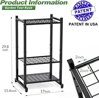 Garden Tool Organizer, Yard Tool Tower Rack for Garage Organization and Storage, Up to 35 Long-Handled Tools/Rakes/Brooms, Heavy 2