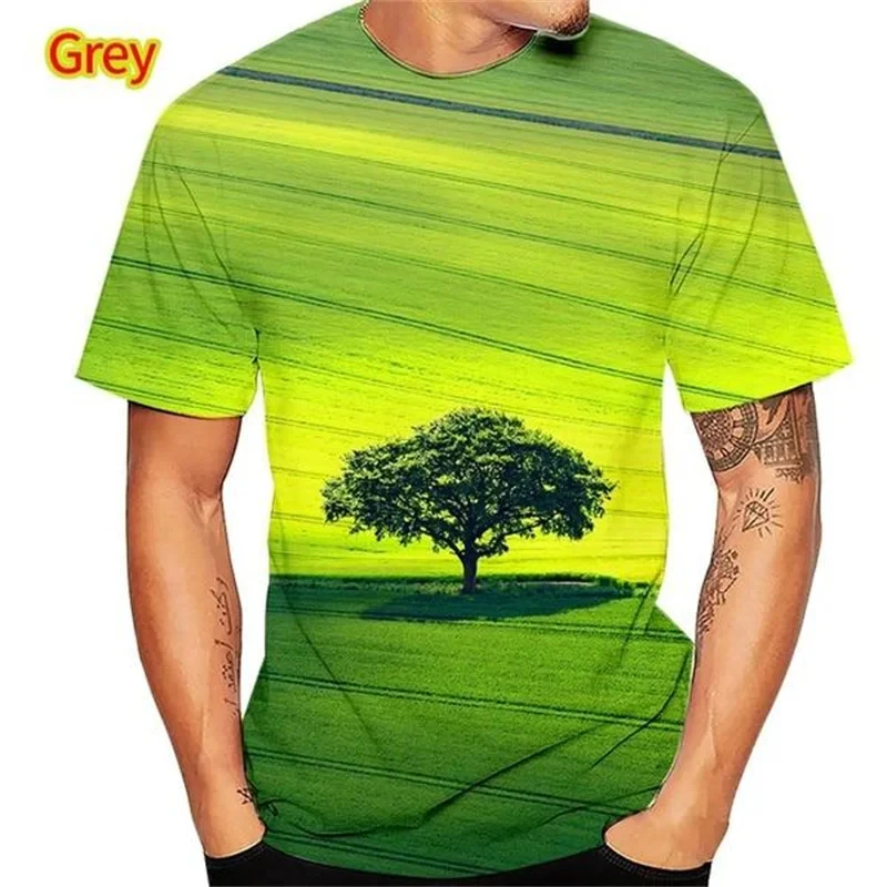 

Mountain Nature Landscape T Shirts Men 3D Printed T-shirt Womens Clothing Harajuku Fashion Streetwear Funny Kids Tee Shirts Tops