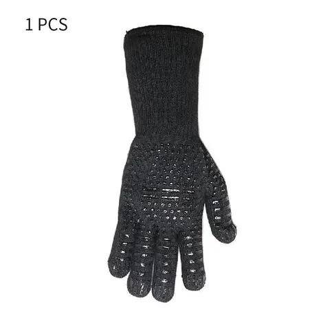 Gloves High Temperature Resistant Gloves Microwave Oven Outdoor Barbecue Hot Flame Proof Working Gloves 1 * Fire Glove