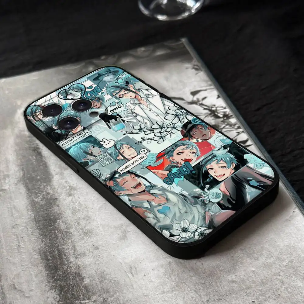 Twisted Wonderland Ace Anime Black Silicone Soft Phone Case