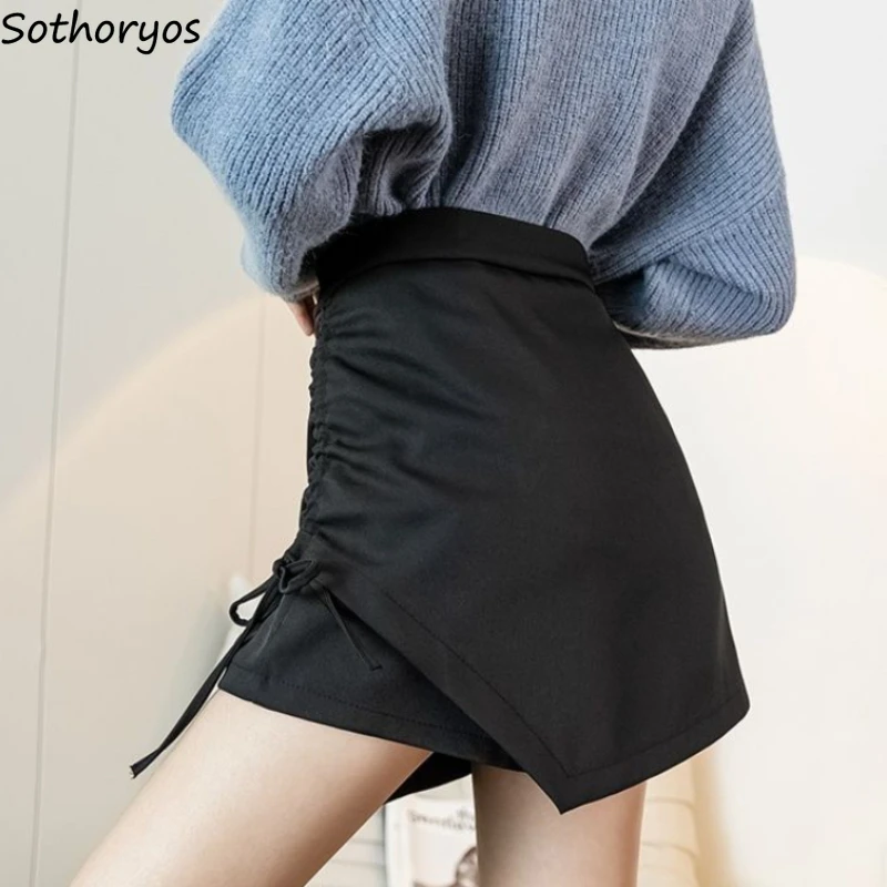 Xs-3Xl Gonne Donna Arricciatura Moda Design Irregolare Vita Alta Semplice Tutto-Fiammifero Ufficio Signore Elegante Slim Comfort Nuova Primavera