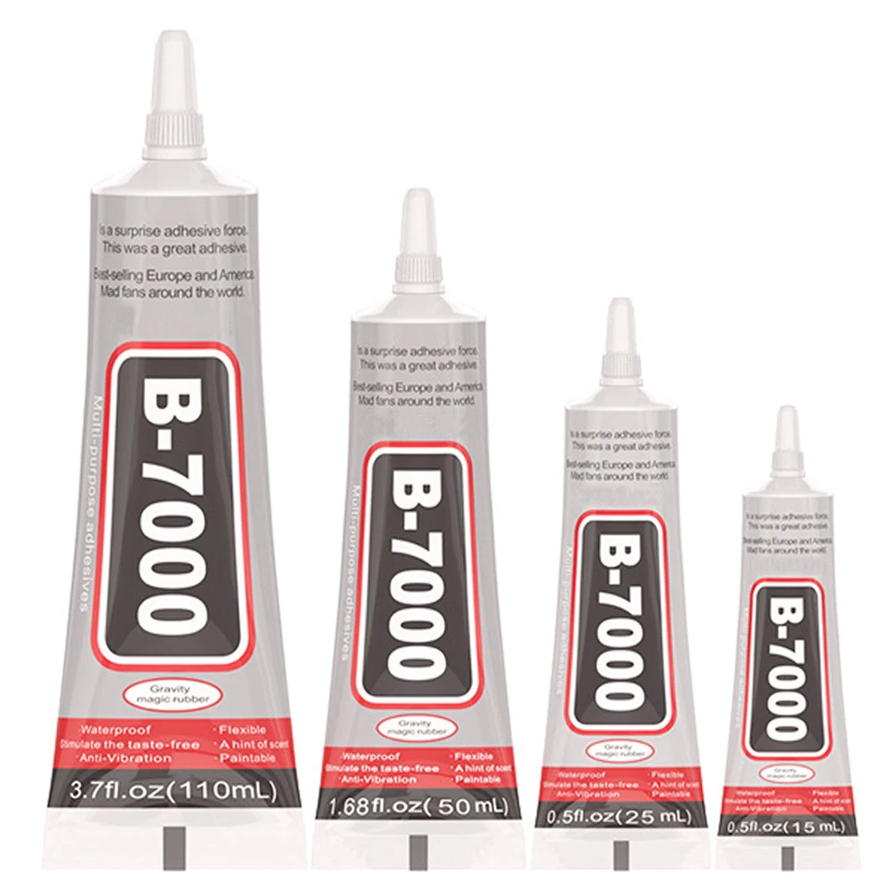 B-7000 투명 접착제, 전화 수리 접착제, 범용 유리 플라스틱, DIY 드릴, 슈퍼 접착제, 15ML, 25ML, 50ML, 110ML