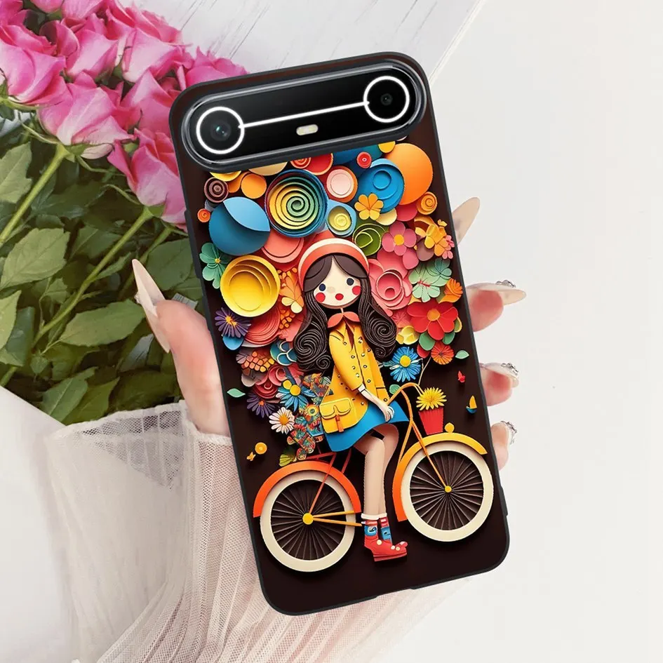 New Fashion Flower Bowknot Soft Silicone Protective Bumper Case - Slim Design