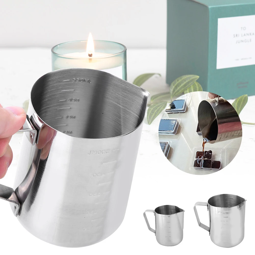 Candle Making Pot Candle Tool Stainless Steel Wax Melting Pouring Cup Making Pot Tool with Handle