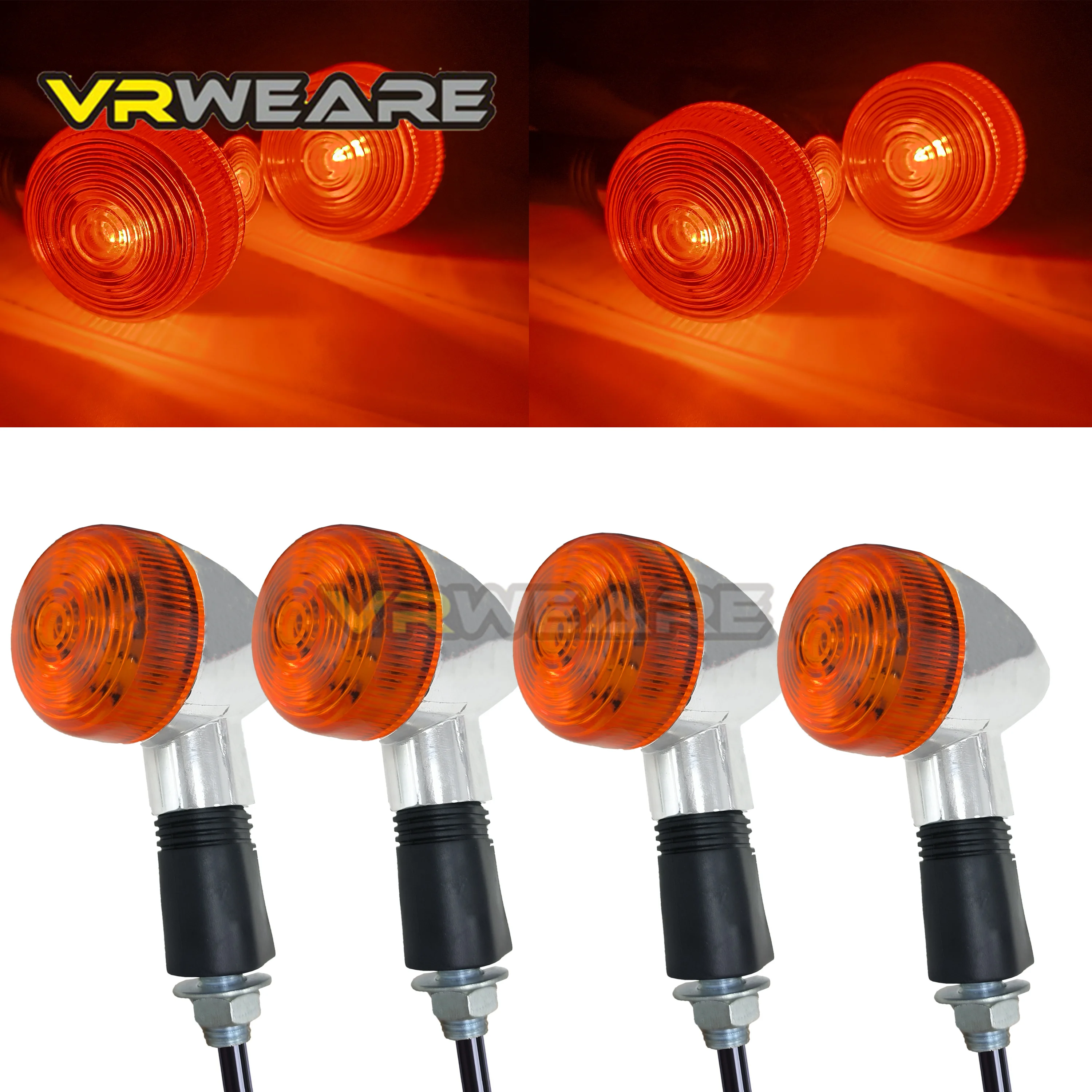 Chrome Motorcycle Rearview Mirrors - Universal Bar End Mirrors For Cruiser Bikes - View #9